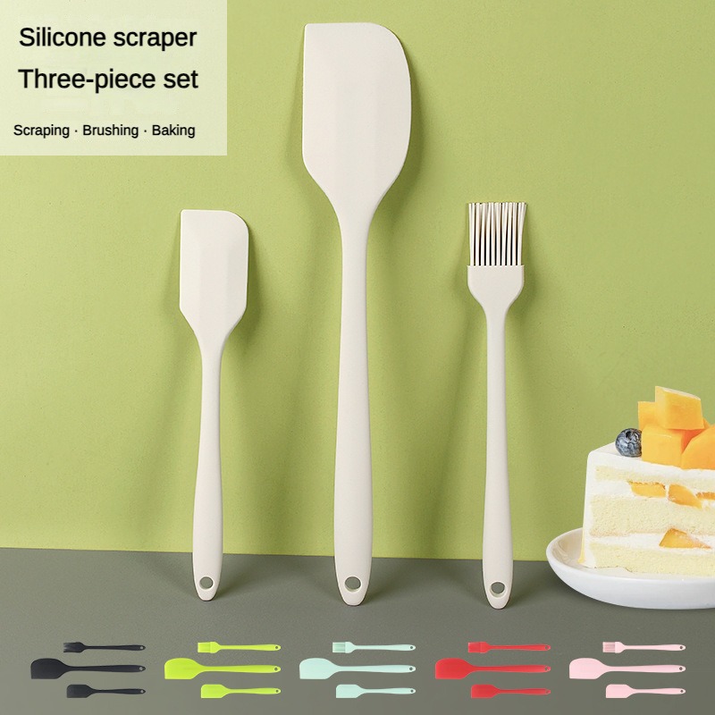Pastry Brush Silicone - 3Cuisine Cuisson Costume Intégré Silicone Grattoir