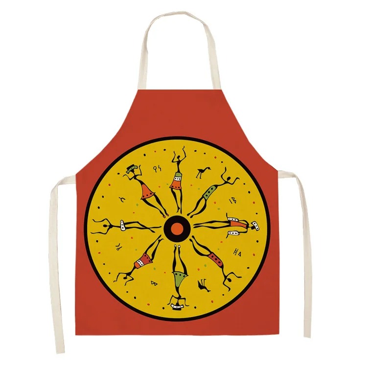 Kitchen Baking Drawing - Tablier en coton et lin avec