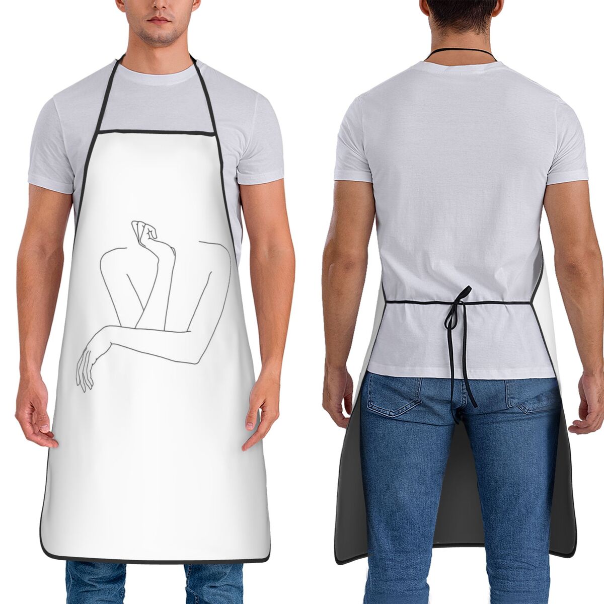 Kitchen Baking Drawing - Tablier de cuisine sans manches avec