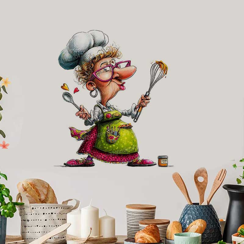 Kitchen Queen - Autocollants amusants pour femmes cuisinieresses, décoration