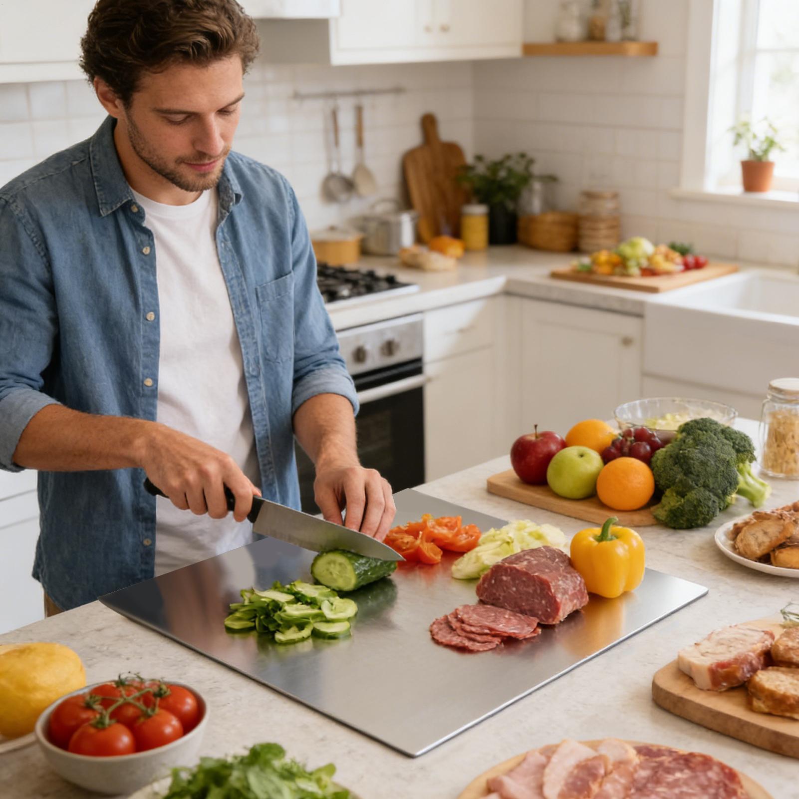 Planche à découper en acier in - Kitchen Baking avis et prix
